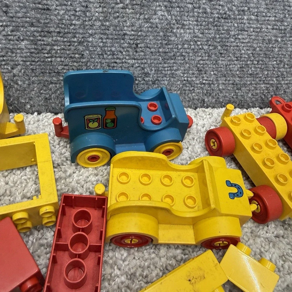 Vintage Lego Duplo bricks figures people horse vehicles huge lot (AS‎ IS READ)